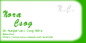 nora csog business card